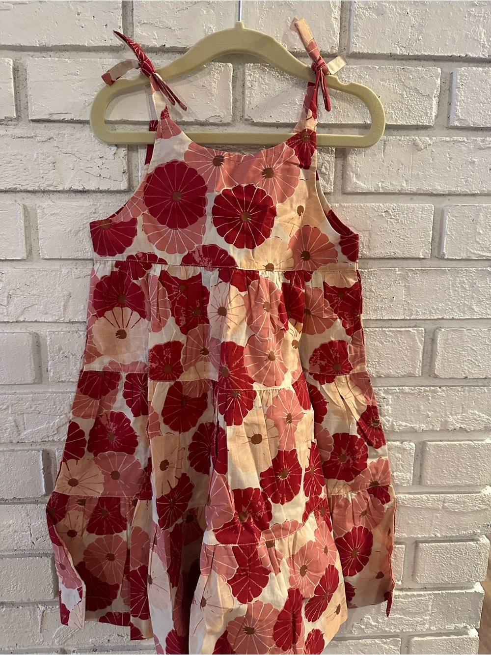 kate quinn Pink & Red Floral Tie-Shoulder Sundress